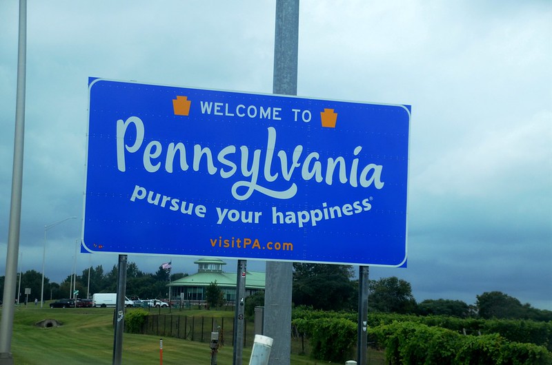 I-90 Pennsylvania Welcome Sign