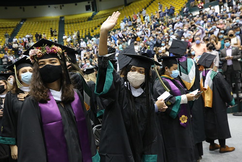 Graduates from the Class of 2020 celebrated at an in-person ceremony in Kaplan Arena.