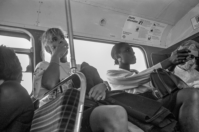 Passengers, Bus, West End, Westminster, 1991, 91-8p-55