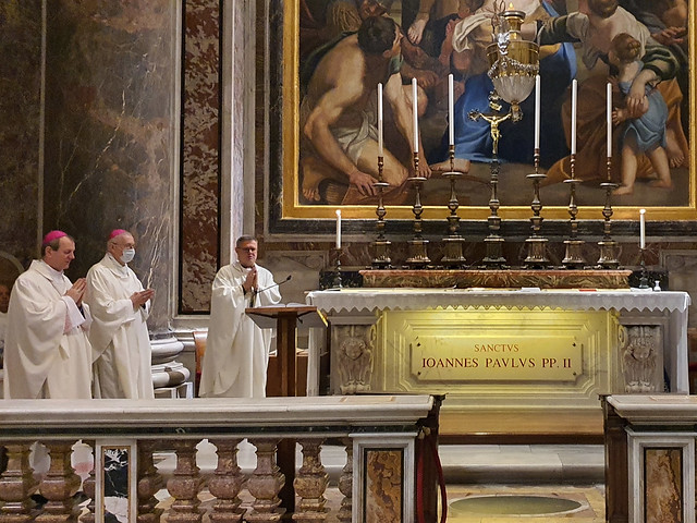 Msza Święta przy grobie Jana Pawła II - Ad limina apostolorum - Rzym, 14 października 2021 r.