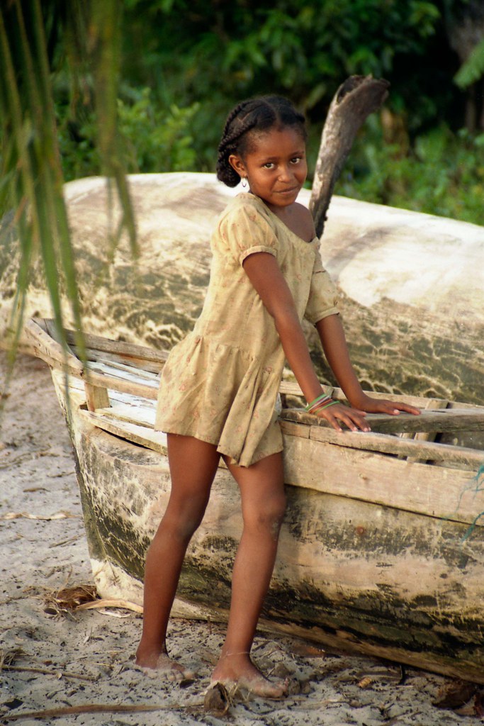 Girl With Dugout Canoes Manompana Madagascar Girl By Can… Flickr