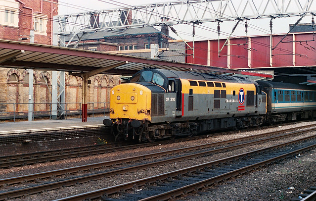 SCANNED 35mm NEGATIVE : 37 230 at Crewe on 30th June 1995