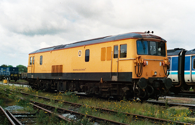 SCANNED 35mm NEGATIVE : 73 006 at Chester Depot on 9th June 1995