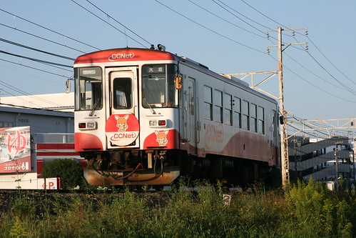 Tarumi Railway haimo295-610 series between Ogaki.Sta and Higashi-Ogaki.Sta, Ogaki, Gifu, Japan /Oct 3, 2021