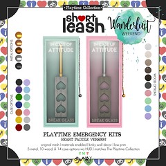 .:Short Leash:. Playtime Emergency Kits - Heart Paddle Version