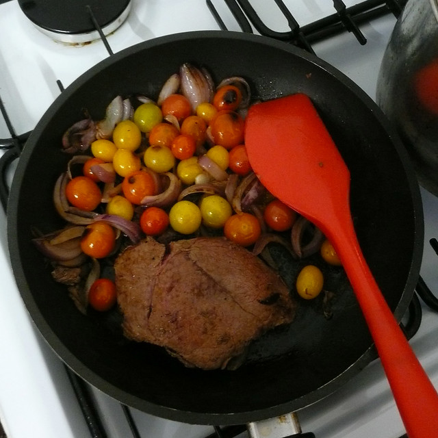 Dinner with tomatoes