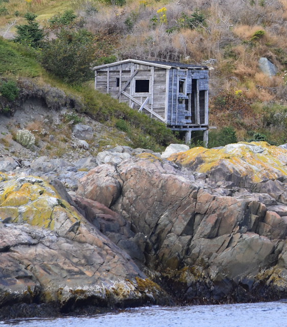 A LONELY LITTLE CABIN,  ON THE  COASTAL SHORES OF EASTERN NEWFOUNDLAND.