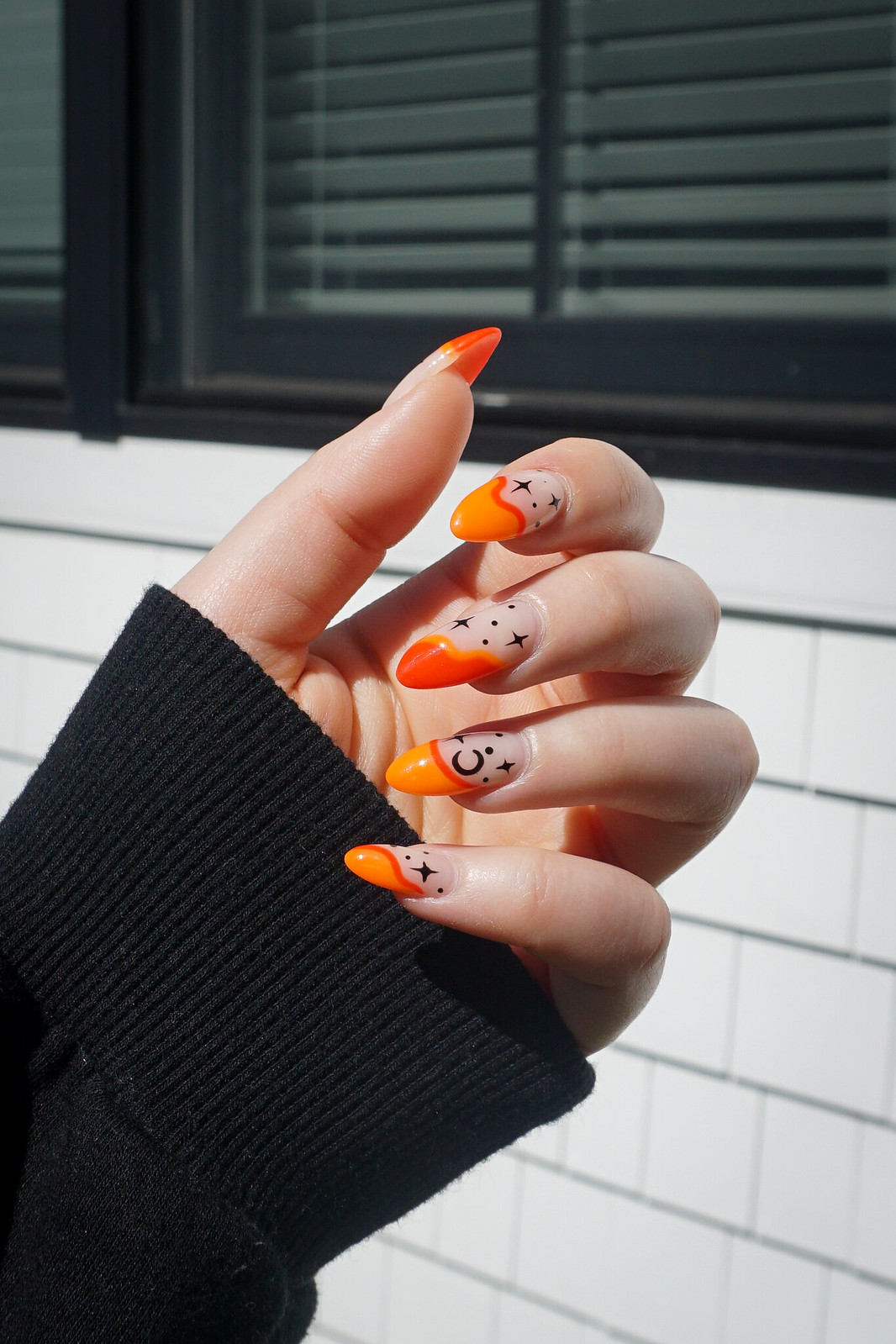 Fall Nails 2021 | Spooky Nails | October Nails | Abstract French Manicure