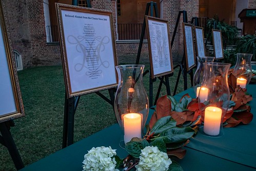 Alumni, faculty and friends of the university are remembered during the touching Sunset Ceremony held in the Wren Courtyard.