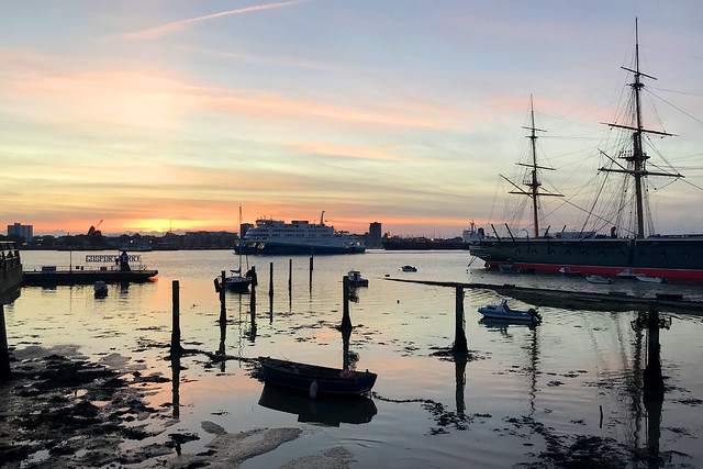 Harbour Sunset, Portsmouth, October 16th 2021