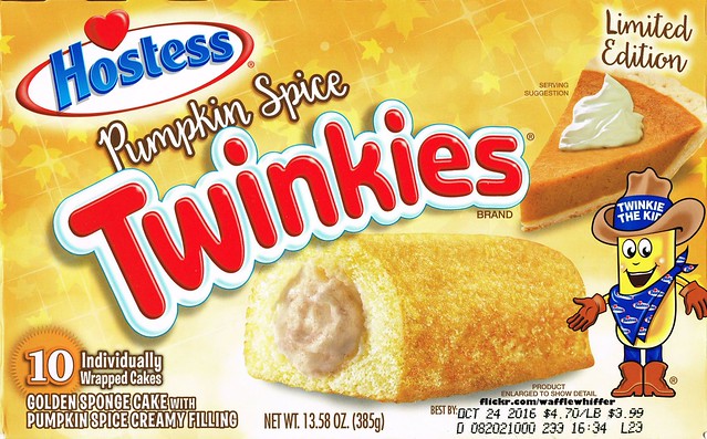 Hostess Twinkies - Pumpkin Spice - October 2016