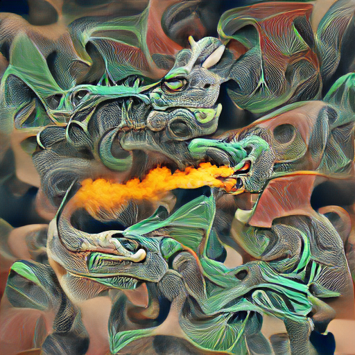 'a fire breathing dragon' Visions of AI Text-to-Image