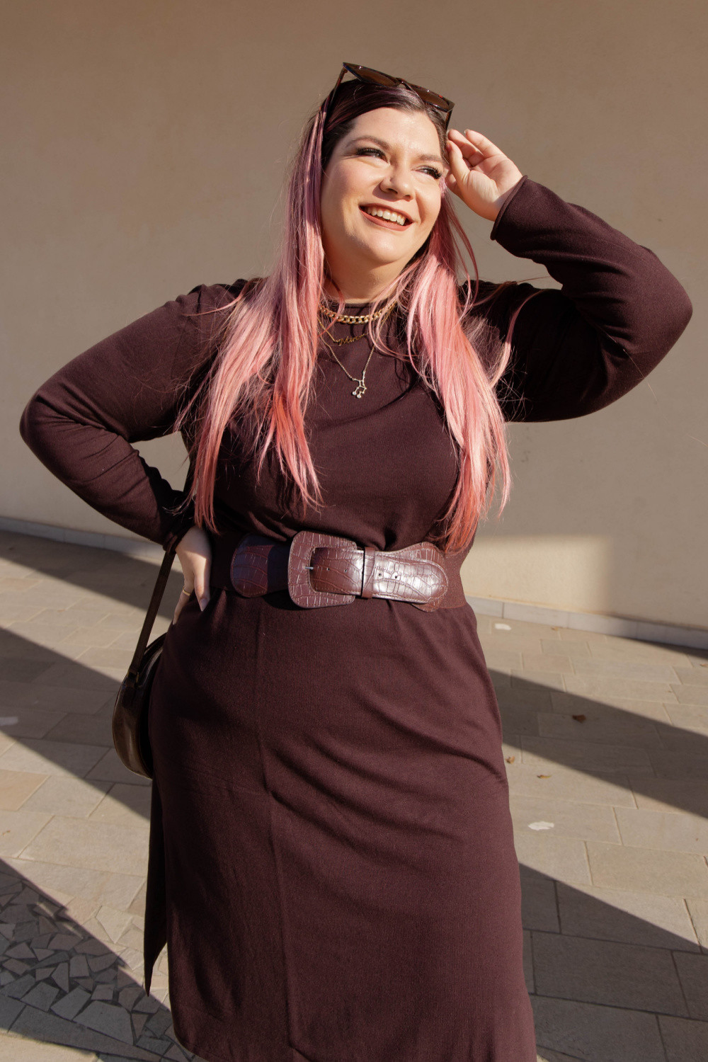 total brown plus size curvy outfit (4)