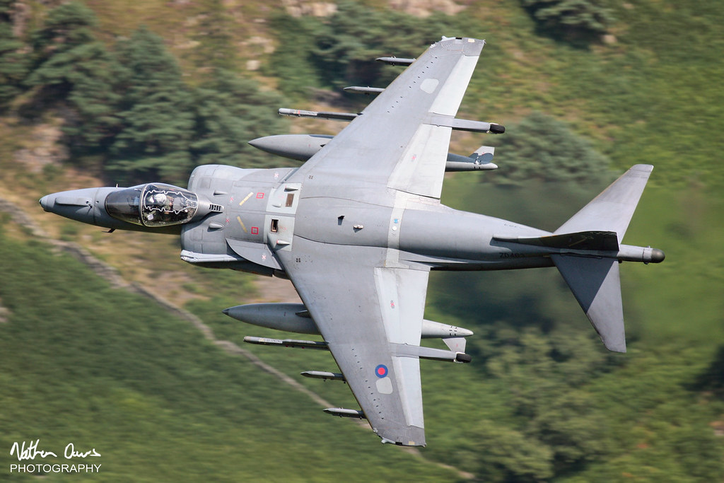 RAF Harrier GR9 ZD463 low level in Northern England