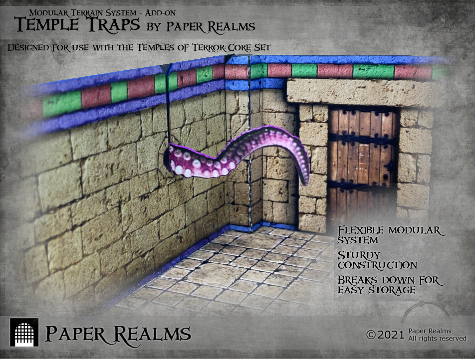 Temples of Terror set with a Purple Tentacle trap