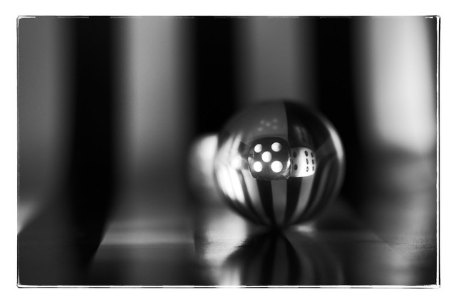 dice, stripes and lensball