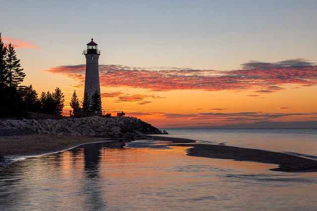 Sunset at Crisp Point Lighthouse
