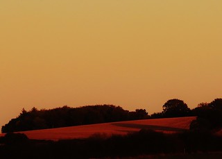 Sunset near Lew , Oxfordshire .