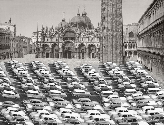 San Marco Square parking lot, in an old photo