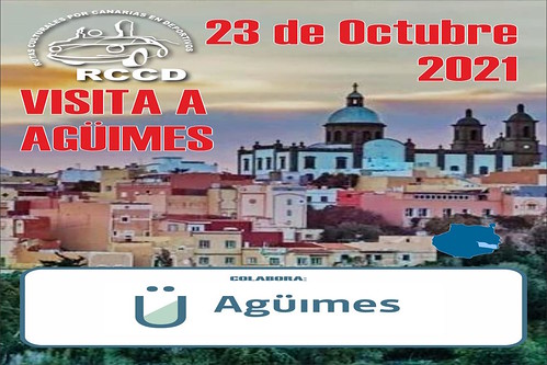 Cartel promocional de la Ruta Cultural en Coches Deportivos en Agüimes