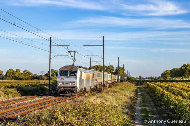 10 octobre 2021 BB 26067 Train 489890 Sibelin -> Bordeaux-Hourcade Portets (33)