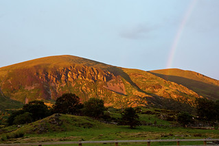 Sunset rainbow, Snowdonia, Wales