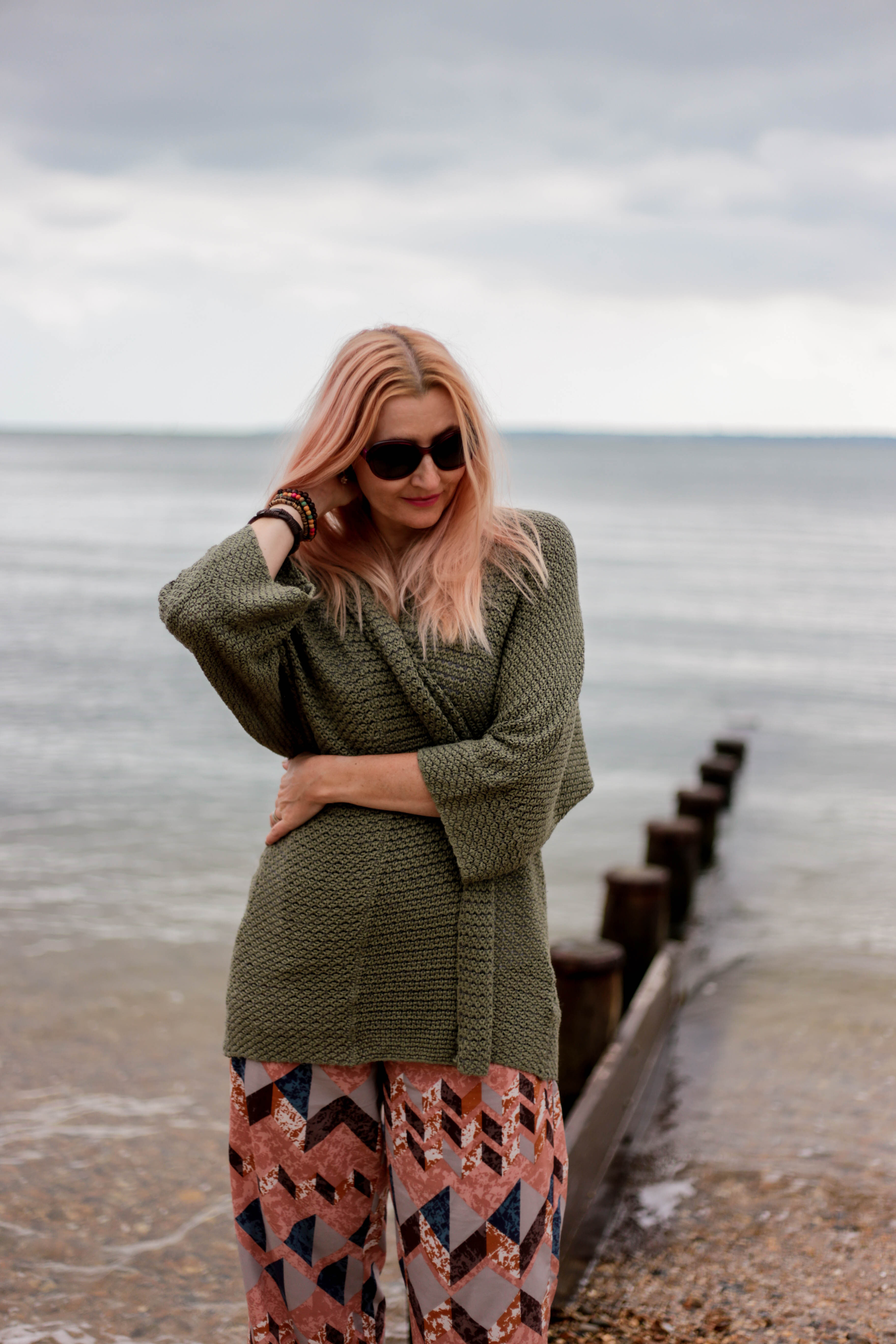 Moody Beach Shots With Slouchy, Autumnal Styling | Catherine Summers AKA Not Dressed As Lamb, Over 40 Fashion and Style