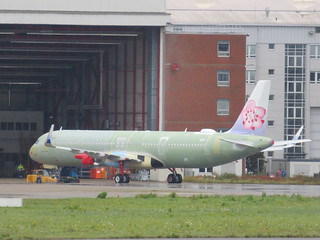 NO-REG A21N 10608 China Airlines tail cls, primer