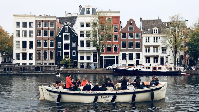 Amsterdam skyline and flagship
