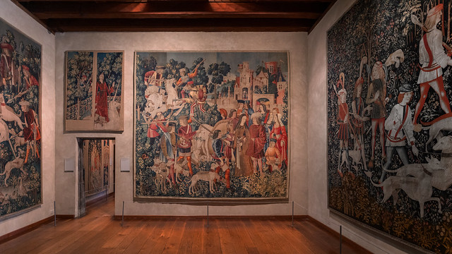 The Hunters Return to the Castle (from the Unicorn Tapestries)
