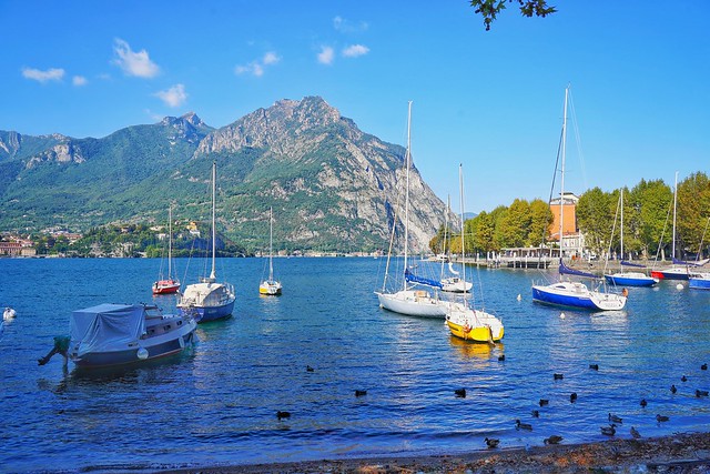 Lecco - touristic town located on Como lake - Lombardy Italy