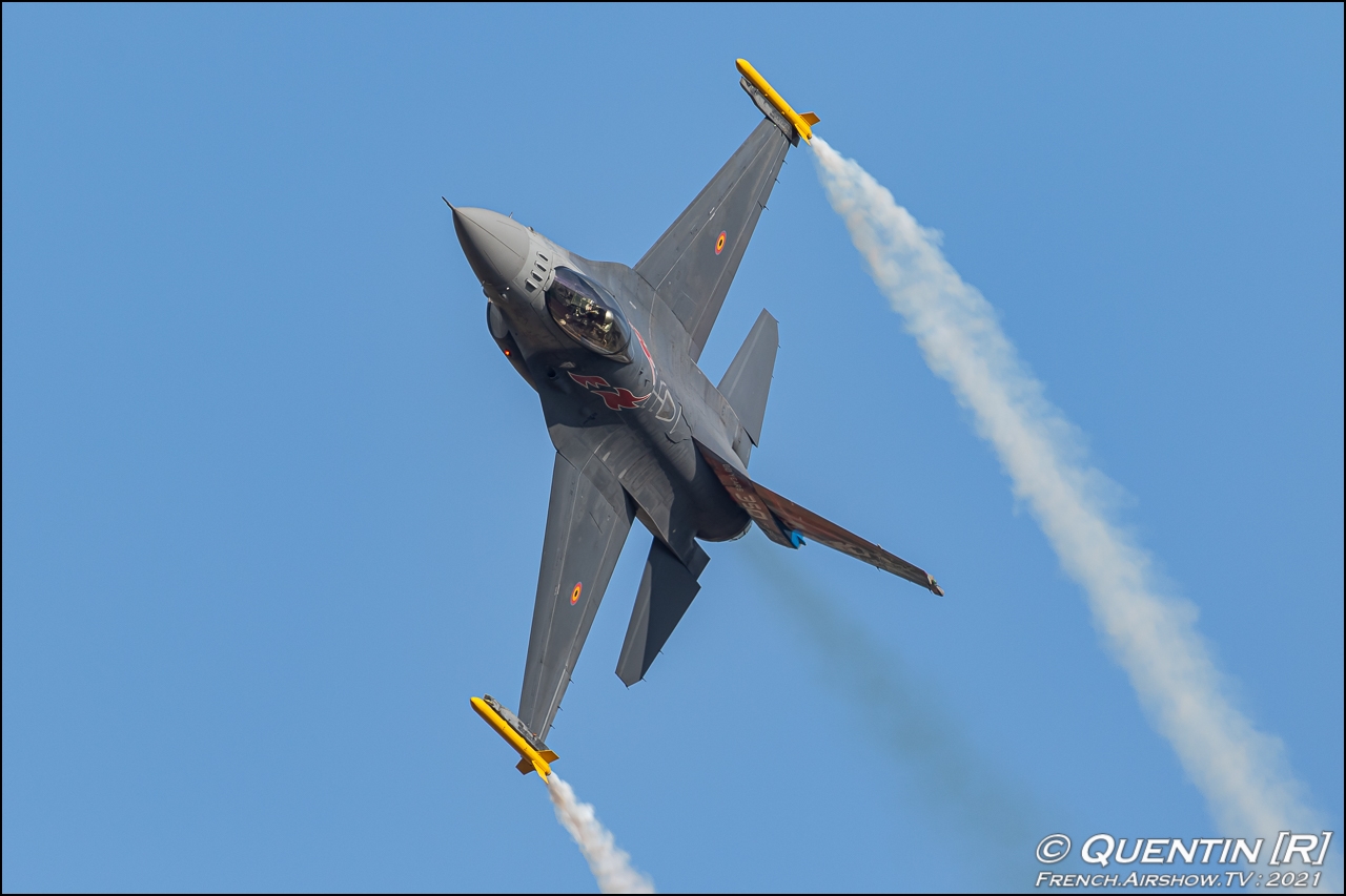 Belgian Air Force F-16 Solo Display Base Aérienne 115 orange 80 ans de l Escadron de Chasse 2/5 ile de France 2021 Canon France