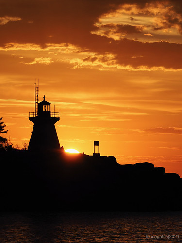 Killarney Lighthouse Sunrise #3 by brucegates, Lighthouse south of Killarney, Ontario on Georgian Bay (Lake Huron). I was able to continually move 