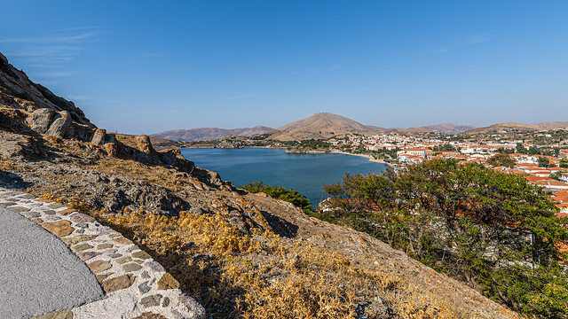 View of  Myrina Town (from The Castle)  (Limnos - Greece) (Olympus OM-D Em1.3 & M.Zuiko 8-25mm f4 Pro Zoom)