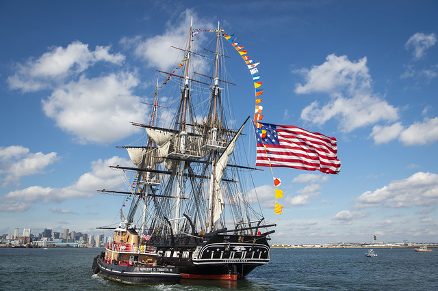 USS Constitution is underway during Chief Petty Officer Heritage Weeks.