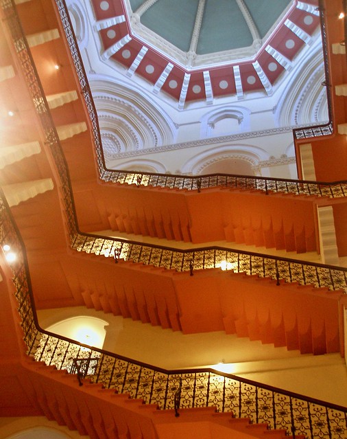 Staircase and Tower Dome of the Taj Mahal Palace Hotel, Mumbai, India