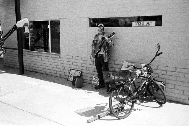 Street Musician in Winslow Arizona