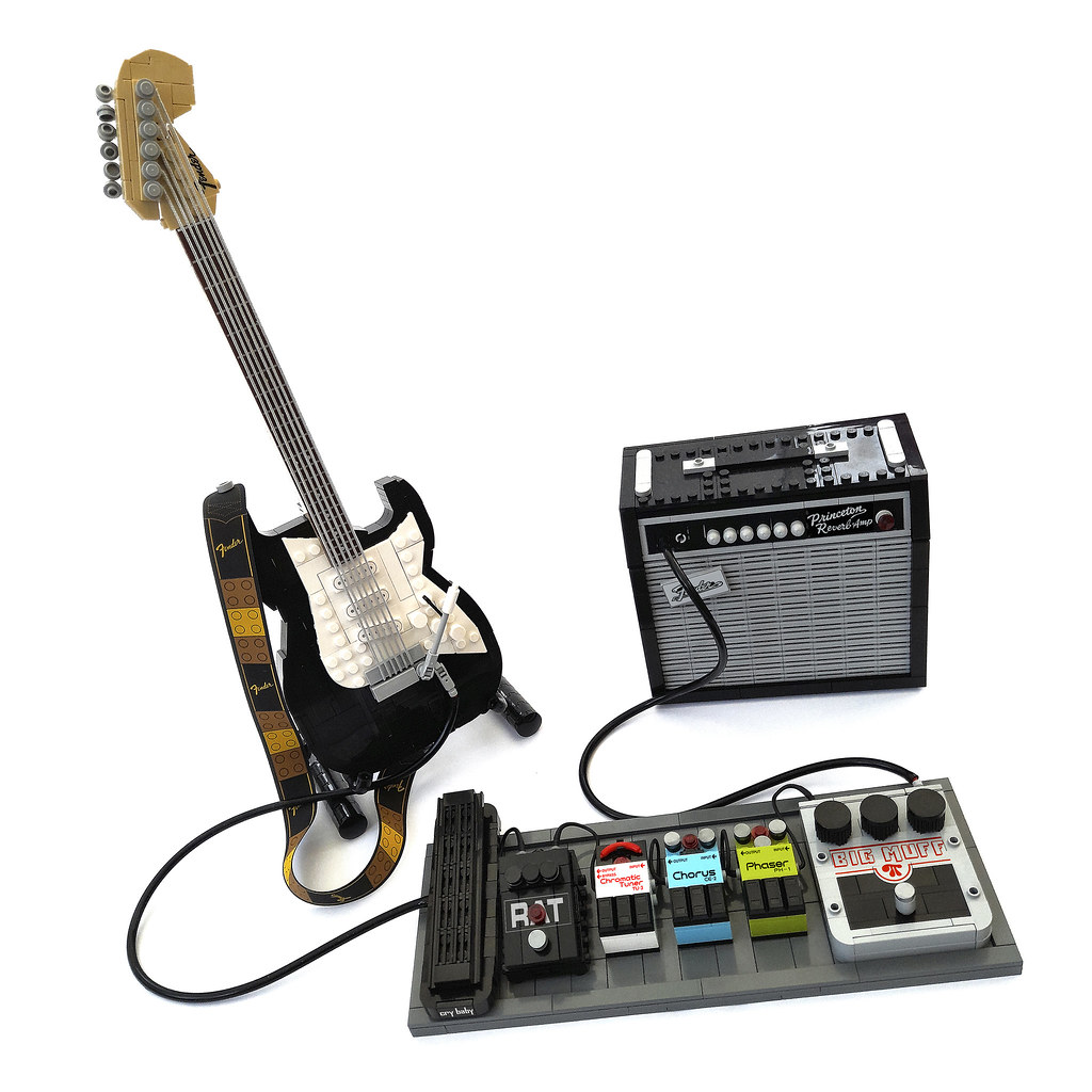 Effects pedal board - Compatible with Fender Stratocaster set 21329