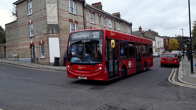 Rarest 322: 9.3m dual door | Go-Ahead London General SE92 YX11CPY | to Crystal Palace