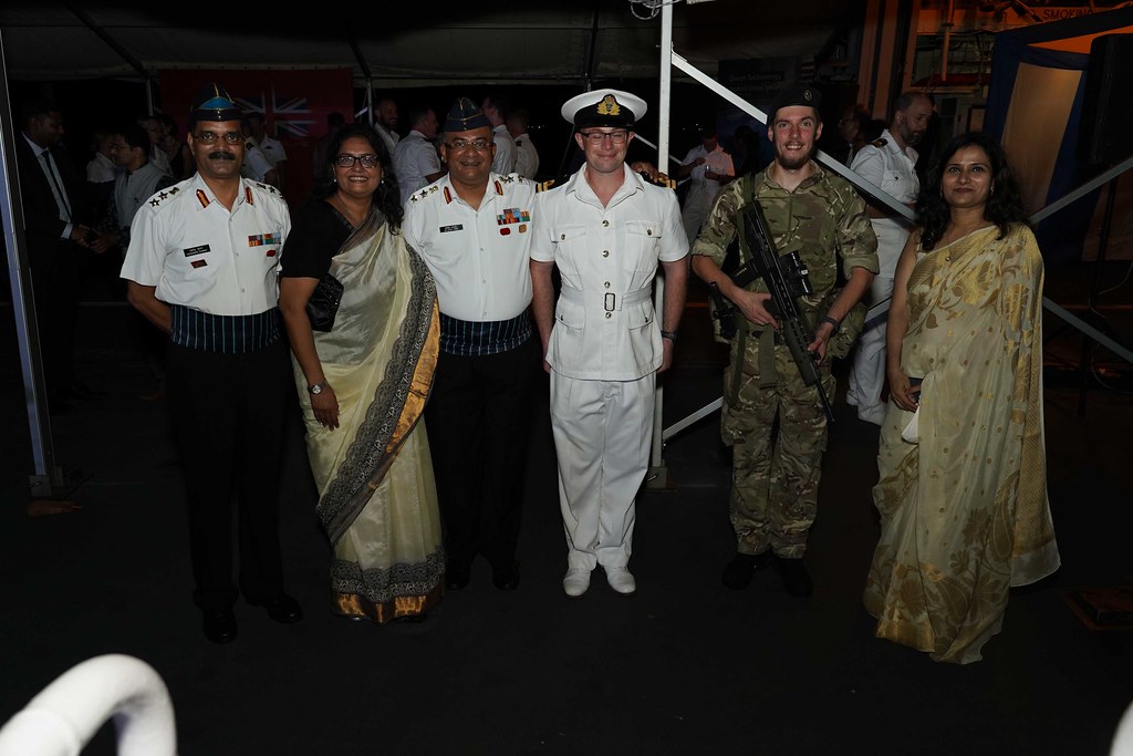 Reception at HMS Richmond in Goa