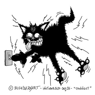 #inktober2021 ✒ #day26 ⚡ Prompt : #connect ▪︎ #art ©️ #BluedarkArt #TheChameleonArt | by BluedarkArt