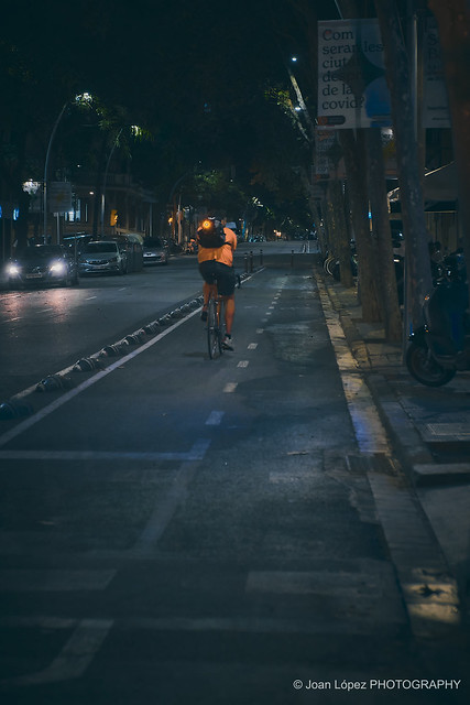 Cyclist in orange