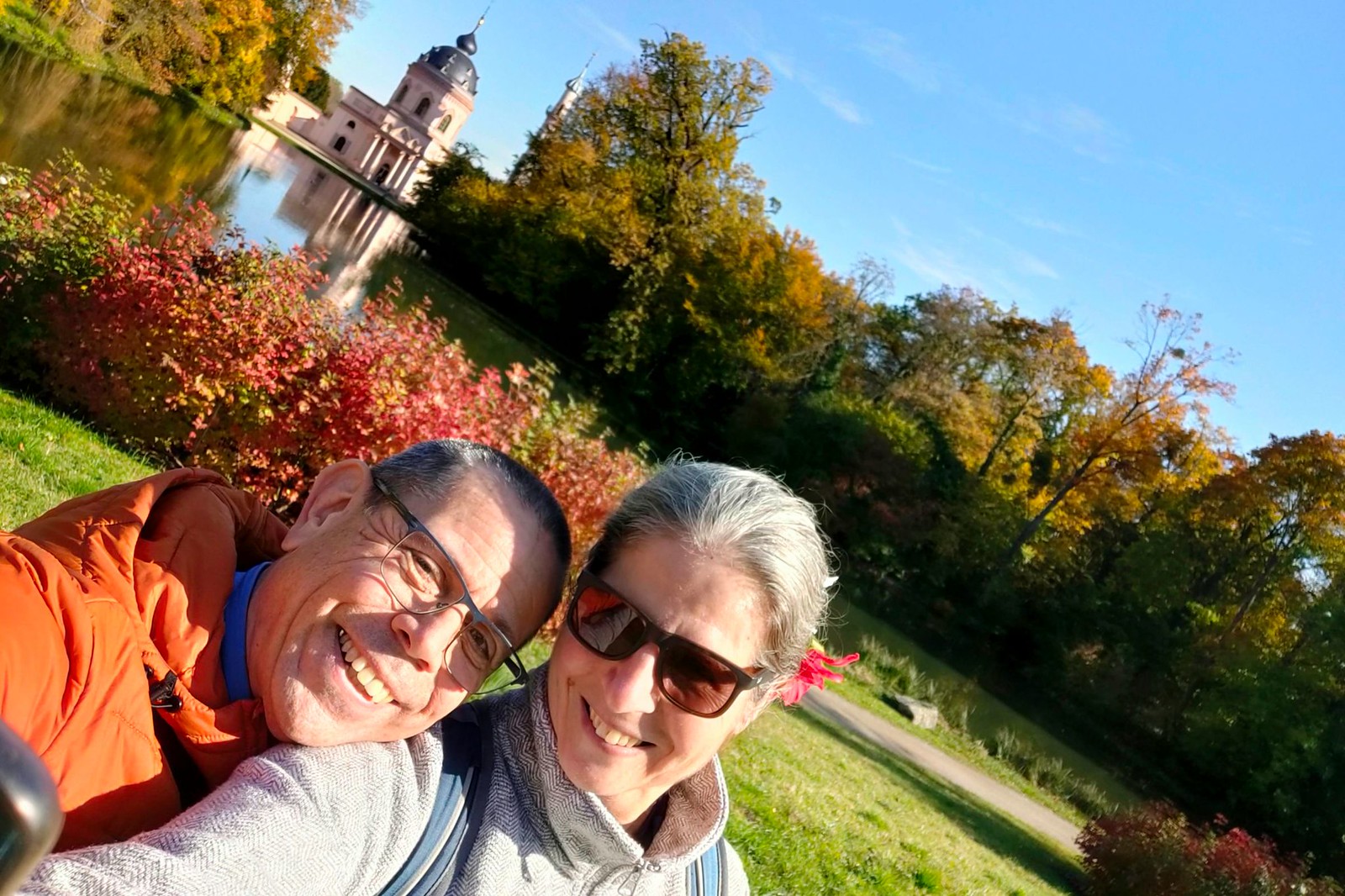 Selfie im Schlossgarten Schwetzingen - Herbstimpressionen