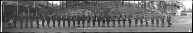 Brass band, 234th Battalion, Canadian Expeditionary Force, Ravina Barracks, Toronto, Ontario / Fanfare, 234e Bataillon, Corps expéditionnaire canadien, casernes de Ravina, Toronto (Ontario)