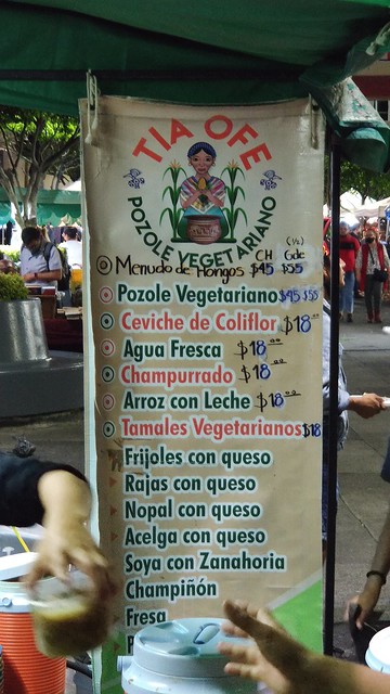 Tia Ofe Pozole Vegetariano - Food Vendor - Plaza Expiatorio - Guadalajara, Jalisco, Mexico