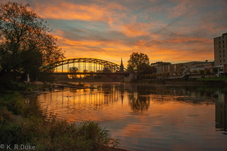 Sunrise over the River Weser