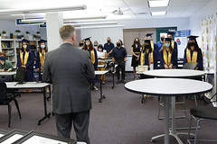 State Rep. Mike France addresses the 2021 Ledyard Scholars moments before they received their diploma.