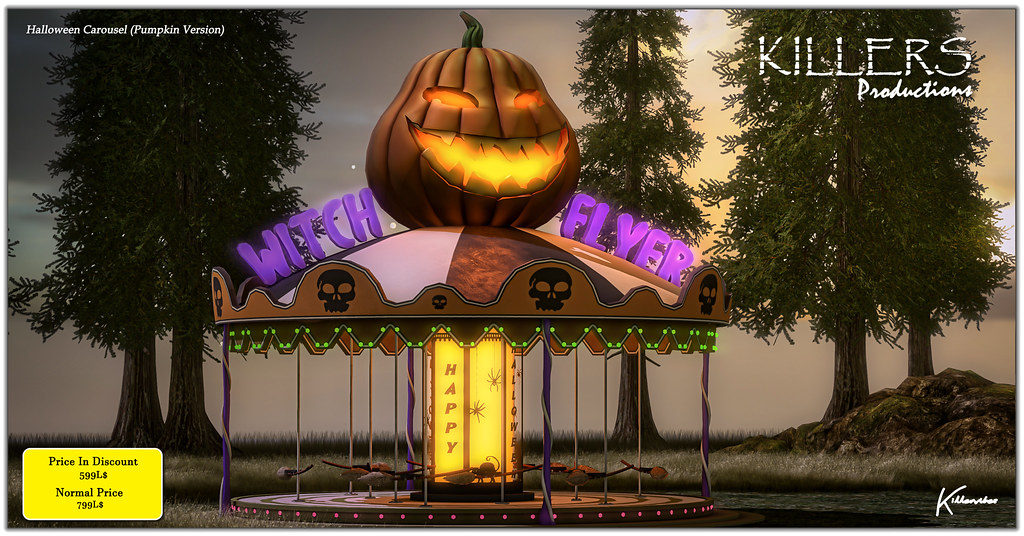 "Killer's" Halloween Carousel On Discount @ Secondlife Hop & Shop 2021 Event Starts from 1st October