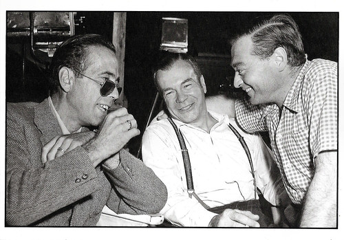 Humphrey Bogart, Gordon Carveth and Peter Lorre at the set of Confidential Agent (1945)