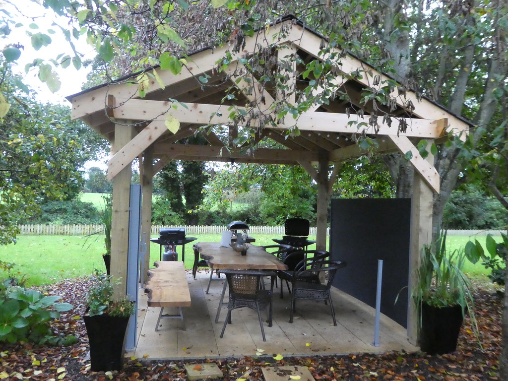 Gazebo dining area at The Willows, Limavady 